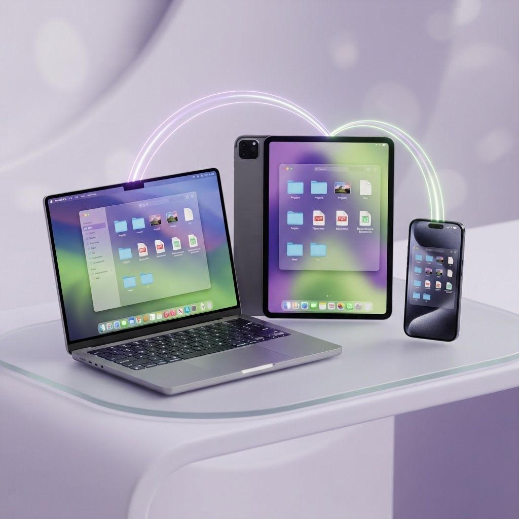 Cloudxls files synced across laptop, phone and tablet