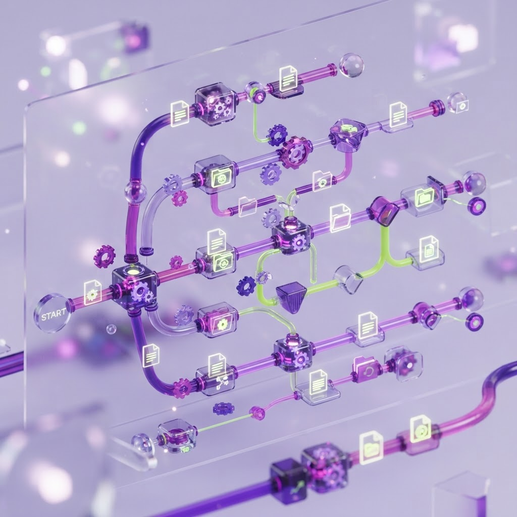 Automation rules routing files between apps